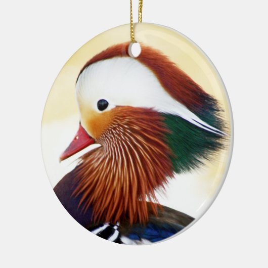 Mandarin Duck Keramisch Ornament (Links)