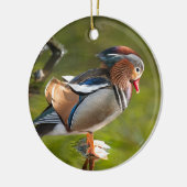 Mandarin Duck Keramisch Ornament (Links)