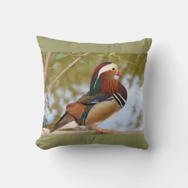 Mandarin Duck Kussen (Voorkant)