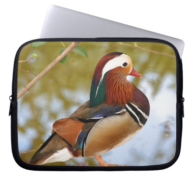 Mandarin Duck Laptop Sleeve (Voorkant)