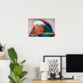 Mandarin Duck Mooi portret Poster (Thuiskantoor)