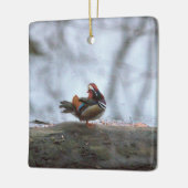 Mandarin Duck Photo Ceramic Ornament (Links)