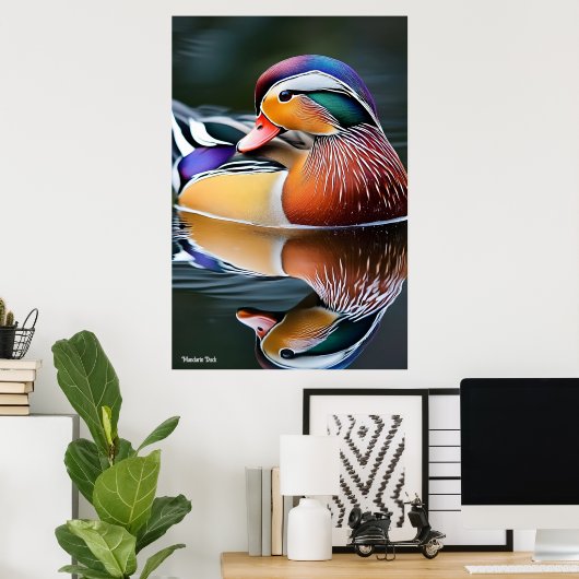 Mandarin Duck Poster (Thuiskantoor)