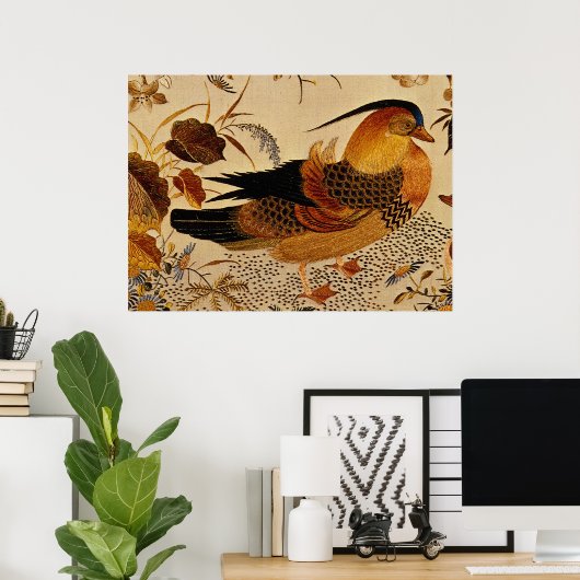 Mandarin Duck Poster (Thuiskantoor)
