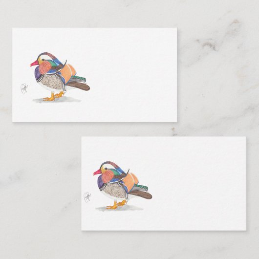 MANDARIN DUCK VISITEKAARTJE (Voorkant / Achterkant)