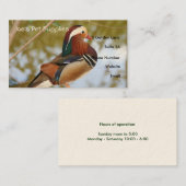 Mandarin Duck Visitekaartjes (Voorkant / Achterkant)
