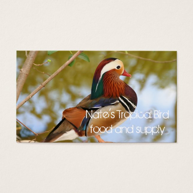 Mandarin Duck Visitekaartjes (Voorkant)