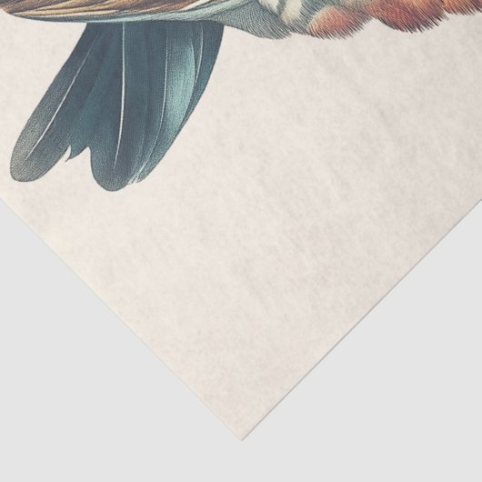 Mandarin Duck Waterverf Decoupage Vogelkunst Tissuepapier (Detail)