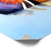 Mandarin Duck Waterverf Poster schilderen (Hoek)