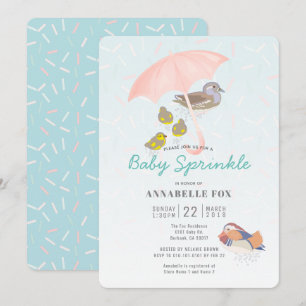 Mandarin Ducks Baby Sprinkle Shower Invitation Kaart