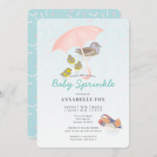 Mandarin Ducks Baby Sprinkle Shower Uitnodiging