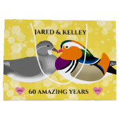 Mandarin Ducks Lovevogels Elk Jubileum Groot Cadeauzakje (Achterkant)