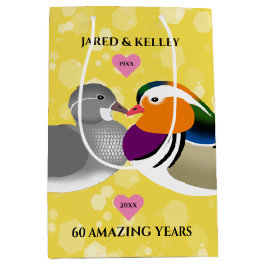 Mandarin Ducks Lovevogels Elk Jubileum Medium Cadeauzakje