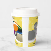 Mandarin Ducks Lovevogels Elk Jubileum Papieren Bekers (Links)