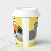 Mandarin Ducks Lovevogels Elk Jubileum Papieren Bekers (Rechts)