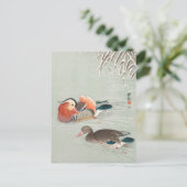 Mandarin Ducks Painting van Ohara Koson Briefkaart (Staand voorkant)