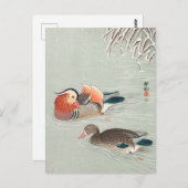 Mandarin Ducks Painting van Ohara Koson Briefkaart (Voorkant / Achterkant)