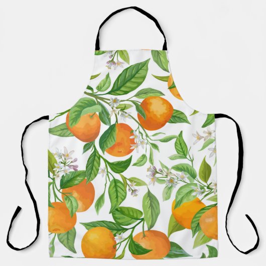 Mandarin Fruit Seamless Tropical Pattern, Colorful Schort (Voorkant)