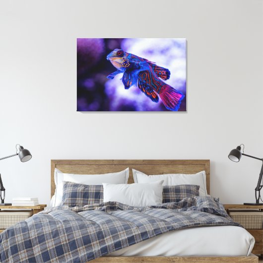 Mandarin Goby Fish Canvas Afdruk (Insitu (Slaapkamer))