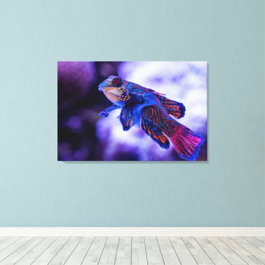 Mandarin Goby Fish Canvas Afdruk (Insitu (Houten vloer))