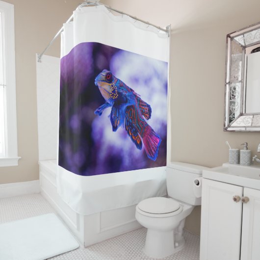 Mandarin Goby Fish Douchegordijn (In situ)