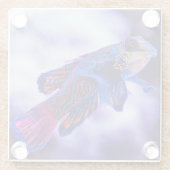 Mandarin Goby Fish Glazen Onderzetter (Achterkant)