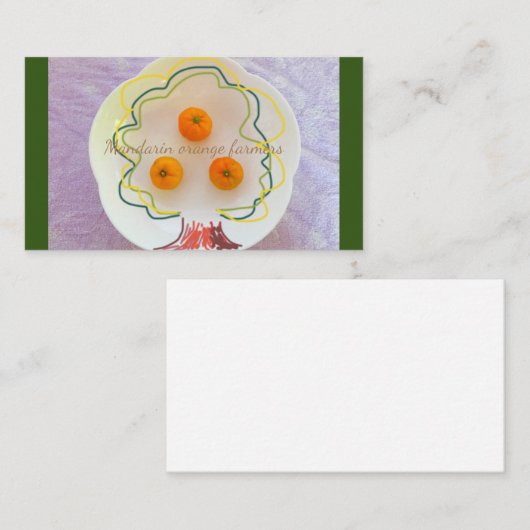 Mandarin orange farmers 自然体 visitekaartje (Voorkant / Achterkant)