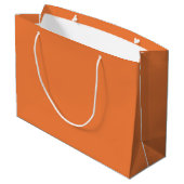 Mandarin Orange Gift Bag with Initial & Name Groot Cadeauzakje (Achterkant Gekanteld)