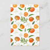 Mandarin Orange Watercolor Wedding Info Informatiekaartje (Achterkant)