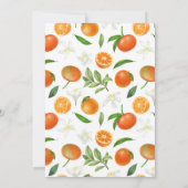 Mandarin Orange Watercolor Wedding  Save the Date (Achterkant)
