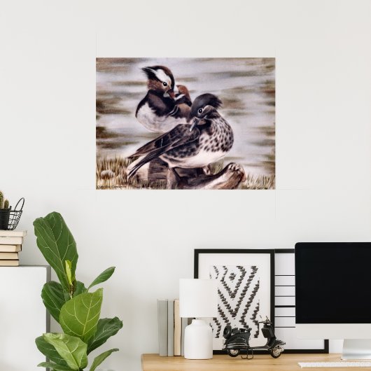 Mandarin Pair Poster (Thuiskantoor)