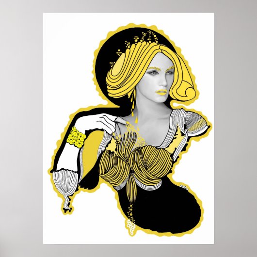 Mandarina Yellow Diva Poster (Voorkant)