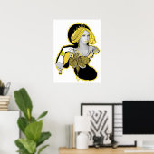 Mandarina Yellow Diva Poster (Thuiskantoor)