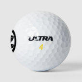 Mandarine sinaasappel in cirkel golfballen (Logo)