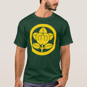 Mandarine sinaasappel in cirkel t-shirt