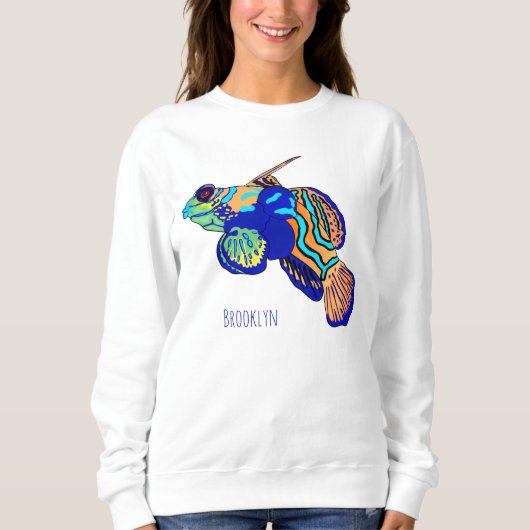 Mandarinfish cartoon illustratie trui (Voorkant)