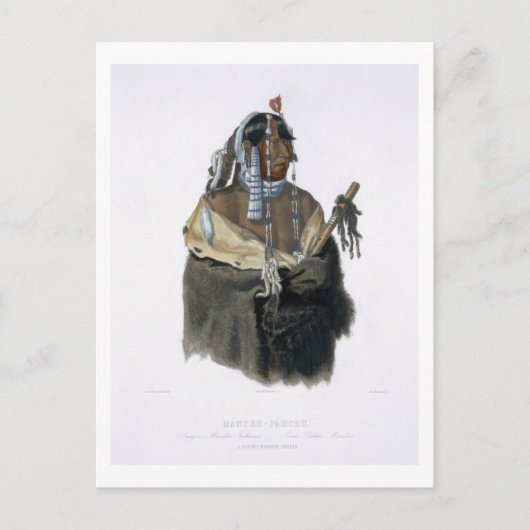 Mandeh-Pahchu, een jonge Mandaan uit India, bord 2 Briefkaart (Voorkant)