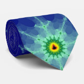 Mandel op een Stropdas van Lilly Pad (Opgerold)