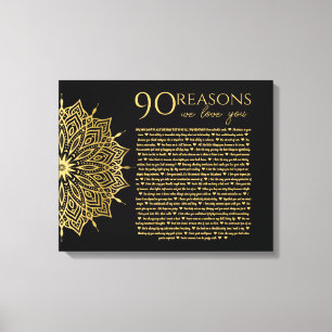 mandela 90 redenen waarom we van je houden oma ver canvas afdruk