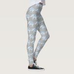 Mandela Blue Elephant on Grey Yoga Leggings<br><div class="desc">Mooie blauwe Mandela Elephant op een gemakkelijk te draag grijze achtergrond, geïnspireerd door Indiase kunst. Ideaal voor yoga en werkouts die overeenkomen met yoga-mat en waterfles.</div>