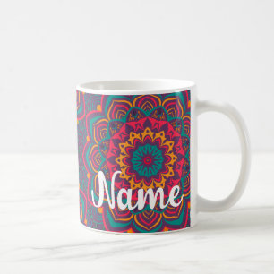 Mandela, BOHO, Hippy Groovy Coffee Mok, Cup Koffiemok