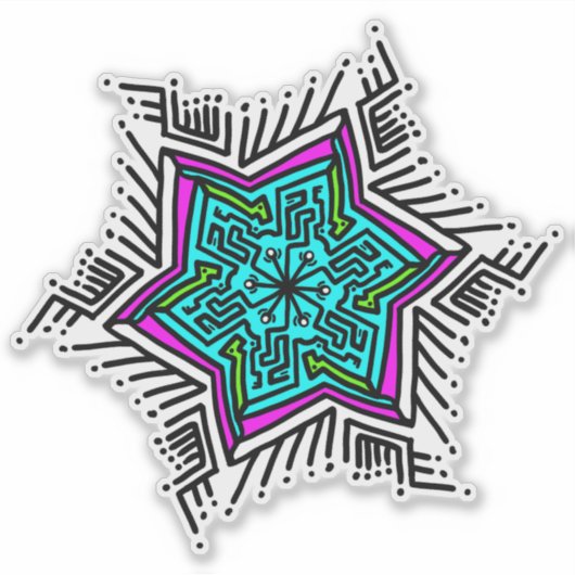 Mandela Design Sticker (Voorkant)