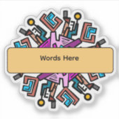 Mandela Design Sticker (Voorkant)