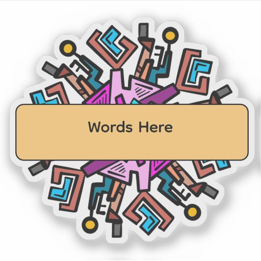 Mandela Design Sticker (Voorkant)