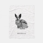 Mandela Rabbit Fleece Deken (Voorkant)