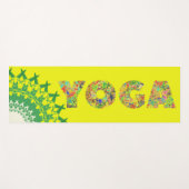 Mandela Yoga-Afbeelding Bright Geel Yoga Mat (Voorkant (horizontaal))