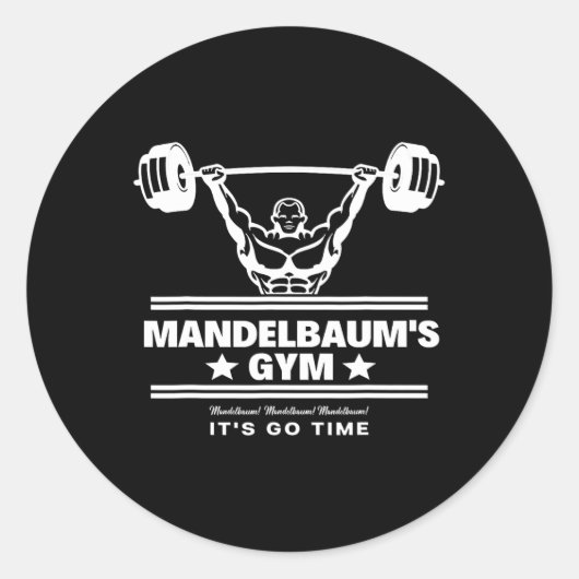 Mandelbaum Gym - Het is Go Time! Ronde Sticker (Voorkant)