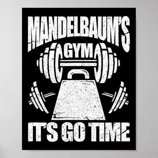 Mandelbaum's Gym Funny Bodybuilding Gym Workout Gi Poster (Voorkant)