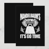 Mandelbaums Gym Funny Bodybuilding Gym Workout Gif Kaart (Voorkant / Achterkant)