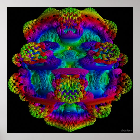 Mandelbollen met normale kleur poster (Voorkant)